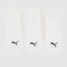 PUMA No Show Socks 3 Pack in White & Black PUMA No Show Socks 3 Pack,1 of 4