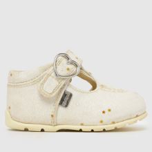 Kickers Kick T-Bar Glitter Girls Baby in White Kickers Kick T-Bar Glitter,1 of 4