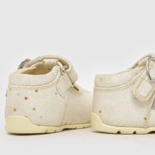 Kickers Kick T-Bar Glitter Girls Baby in White Kickers Kick T-Bar Glitter,4 of 4
