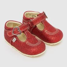 Kickers Kick T-Bar Glitter Girls Baby in Red Kickers Kick T-Bar Glitter,3 of 4