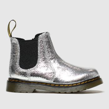 dr martens silver 2976 crinkle metallic boots toddler dr martens silver 2976 crinkle metallic boots toddler