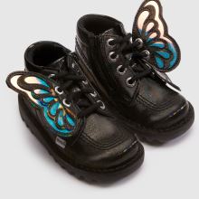 Kickers Kick Hi Rainbow Wing Girls Toddler in Black & pink Kickers Kick Hi Rainbow Wing,4 of 4