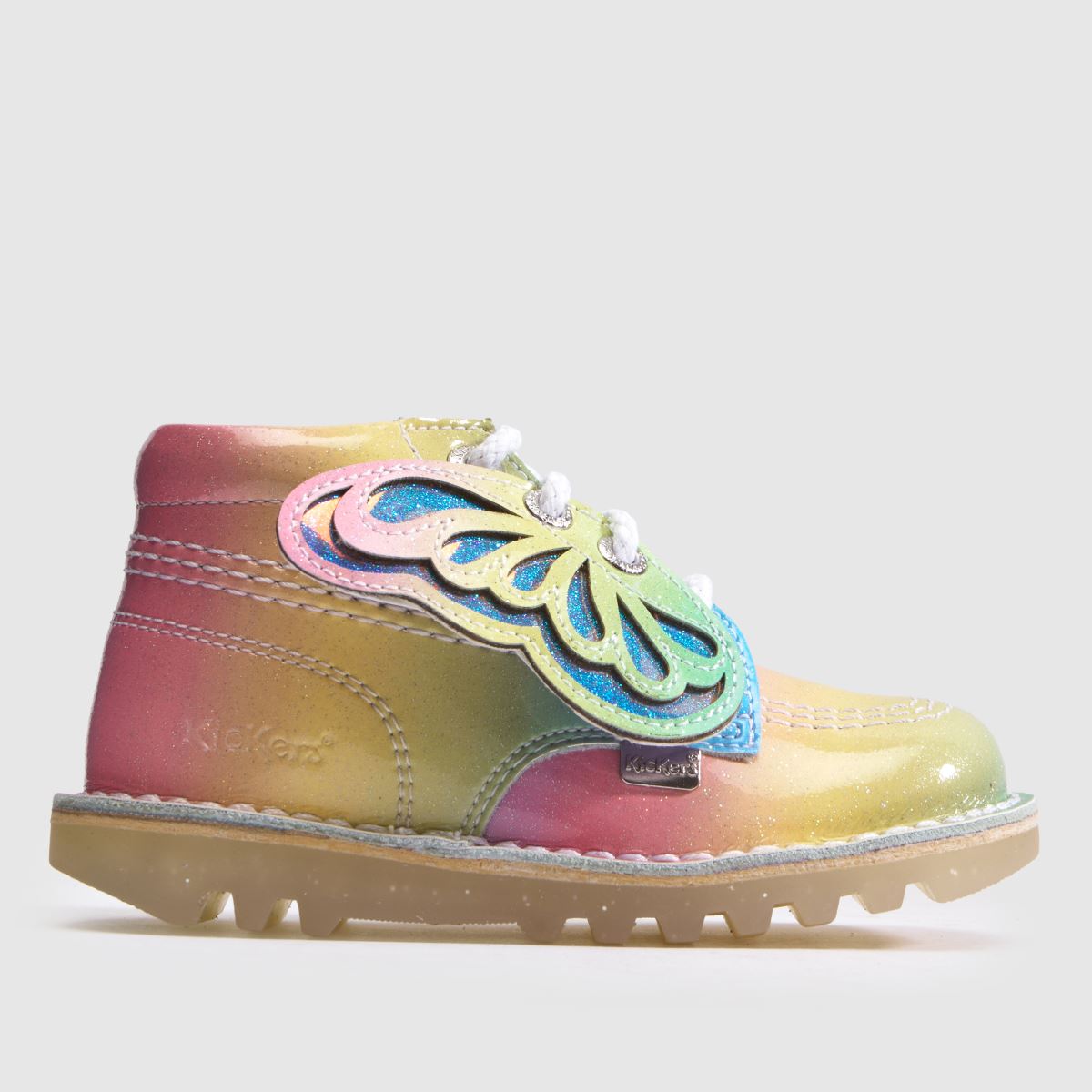 Kickers Multi Kick Hi Rainbow Wing Girls Toddler Boots