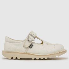 Kickers Kick T-Bar Glitter Girls Toddler in White Kickers Kick T-Bar Glitter,1 of 4
