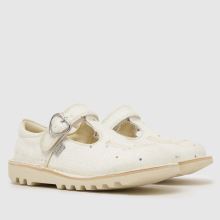 Kickers Kick T-Bar Glitter Girls Toddler in White Kickers Kick T-Bar Glitter,2 of 4