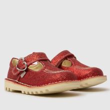 Kickers Kick T-Bar Glitter Girls Toddler in Red Kickers Kick T-Bar Glitter,2 of 4