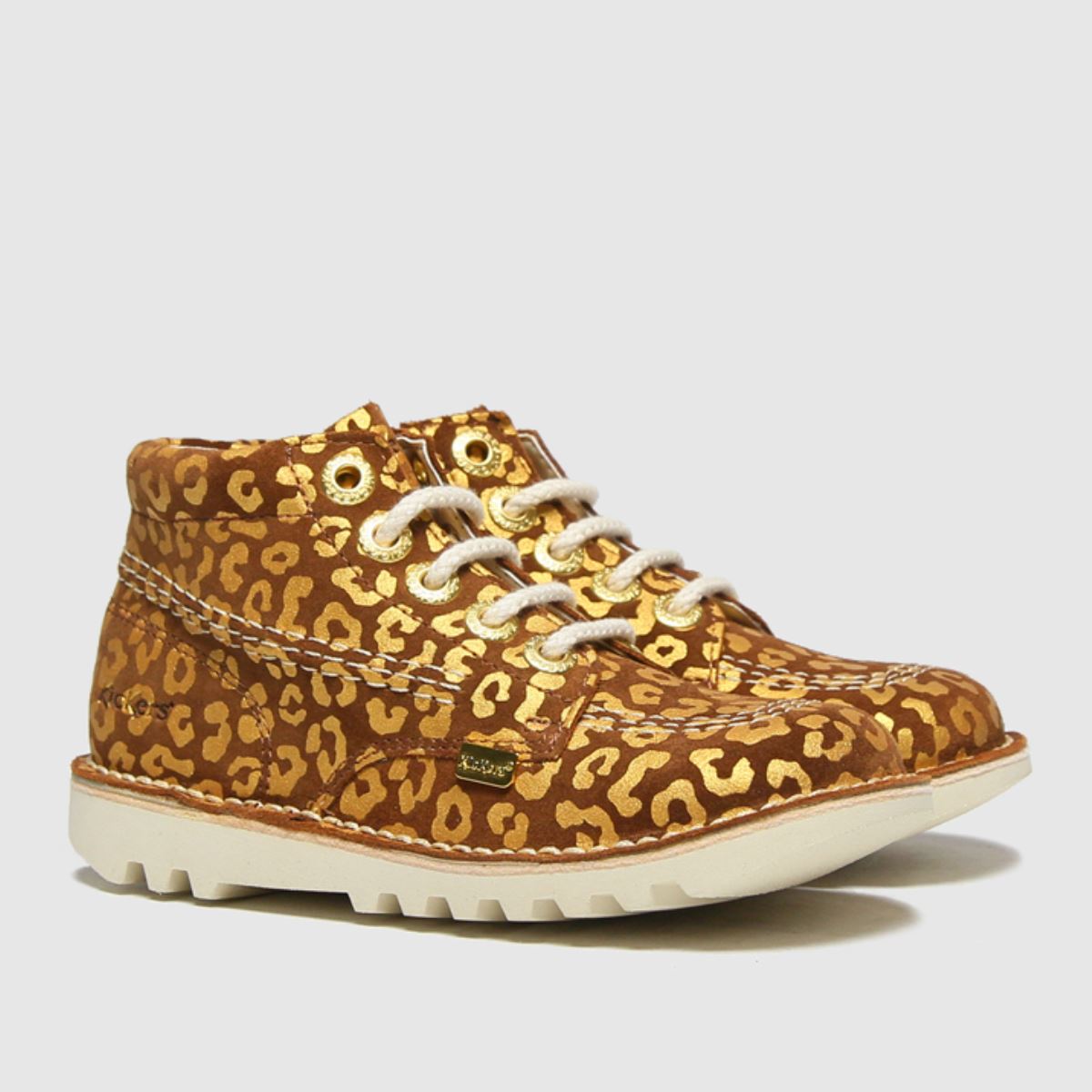 kickers leopard print boots