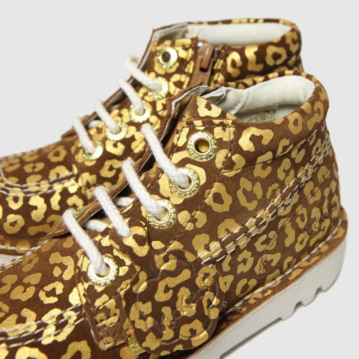 kickers leopard print boots
