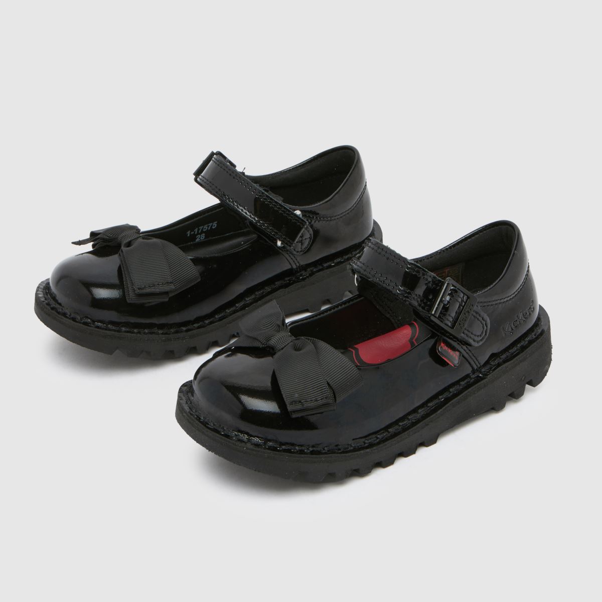 Kids Girls Toddler Black Kickers Kick Mary Jane Bow Shoes | schuh