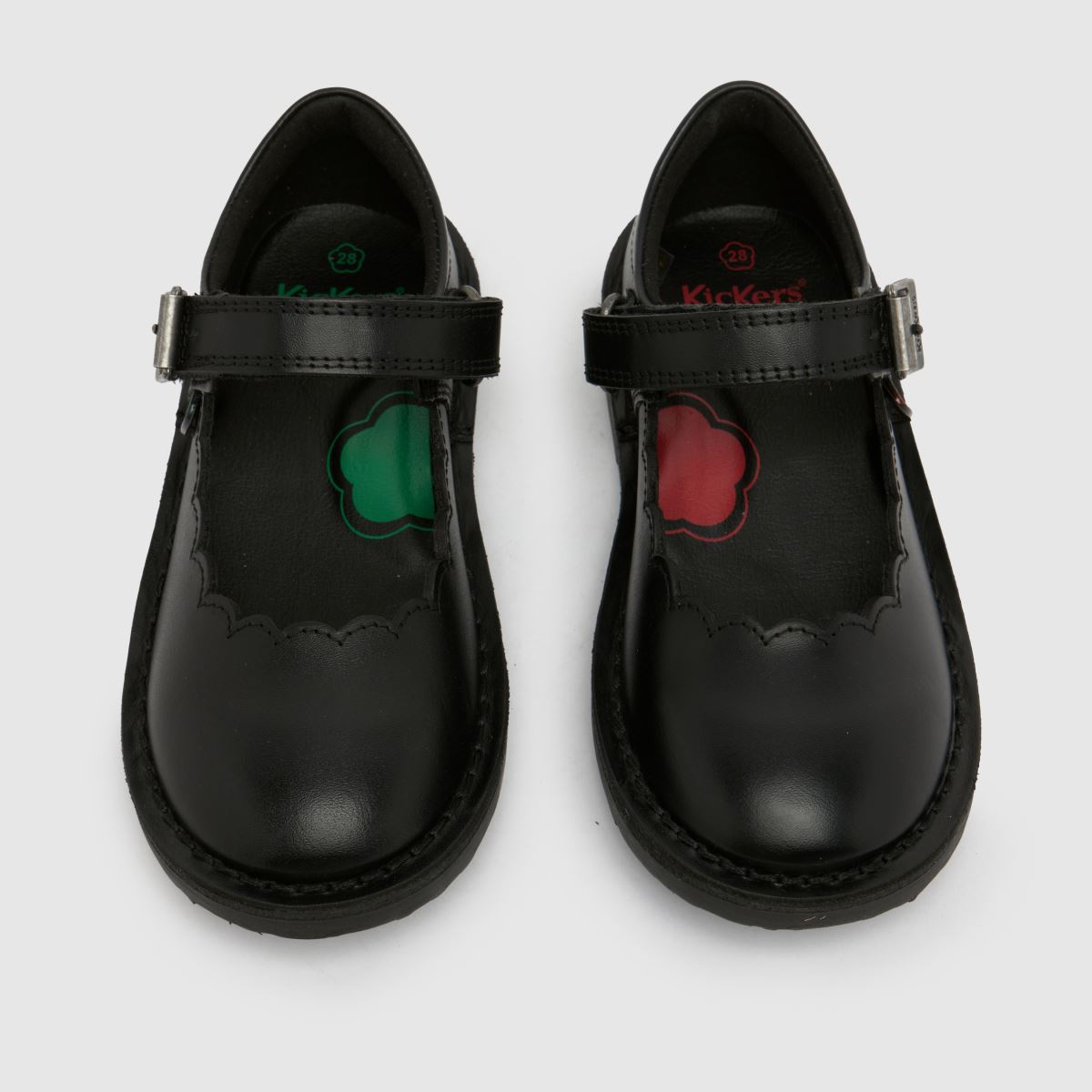Kickers Adlar Mary Jane Scallop Girls Toddler in Black Kickers Adlar Mary Jane Scallop 4