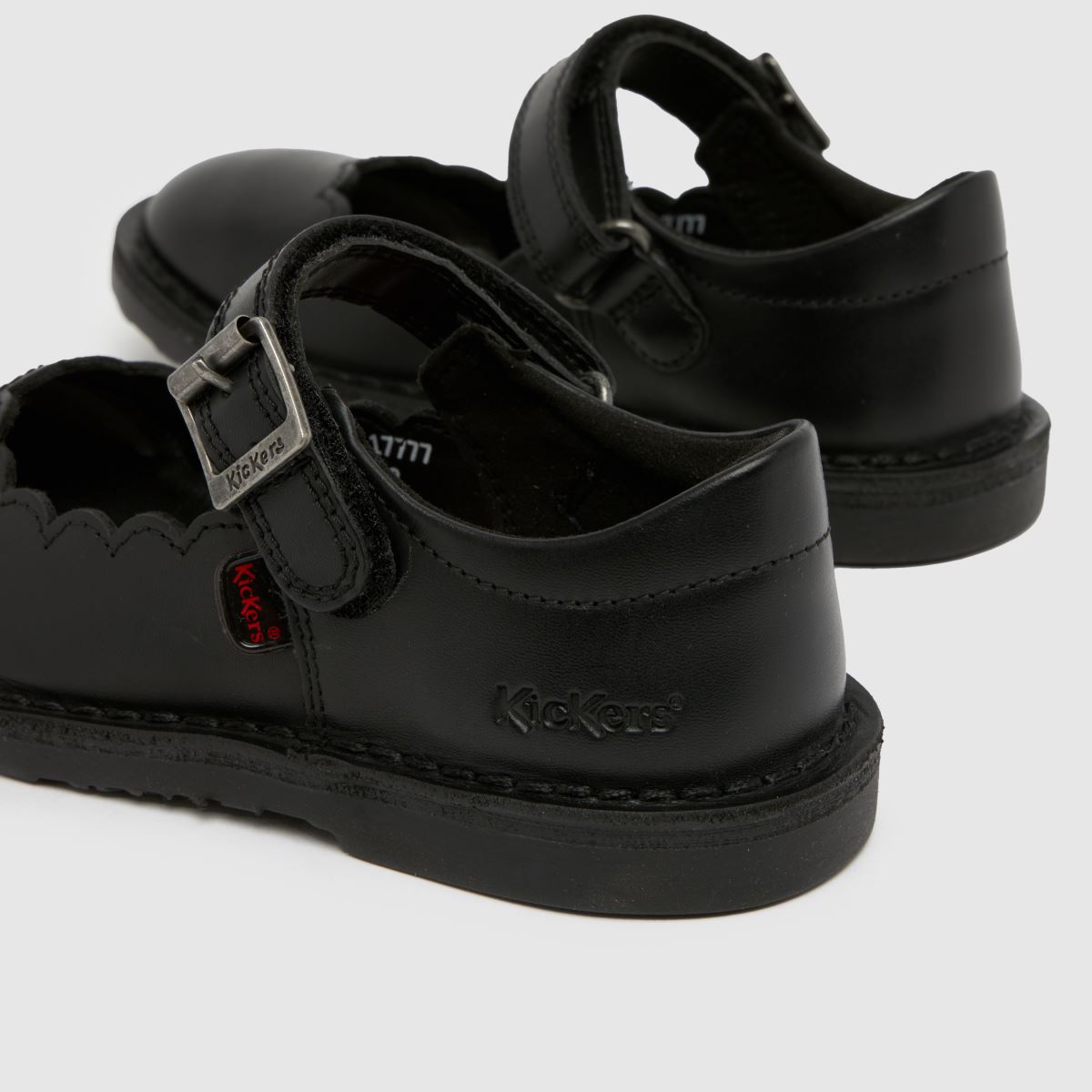 Kickers Adlar Mary Jane Scallop Girls Toddler in Black Kickers Adlar Mary Jane Scallop 7