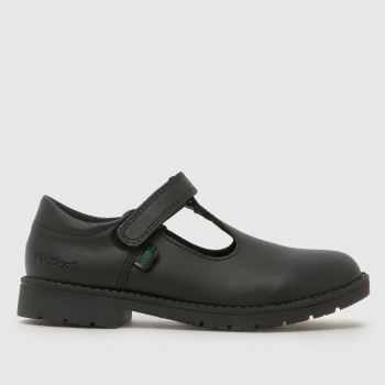Kickers Black Lachly T-Bar Girls Toddler