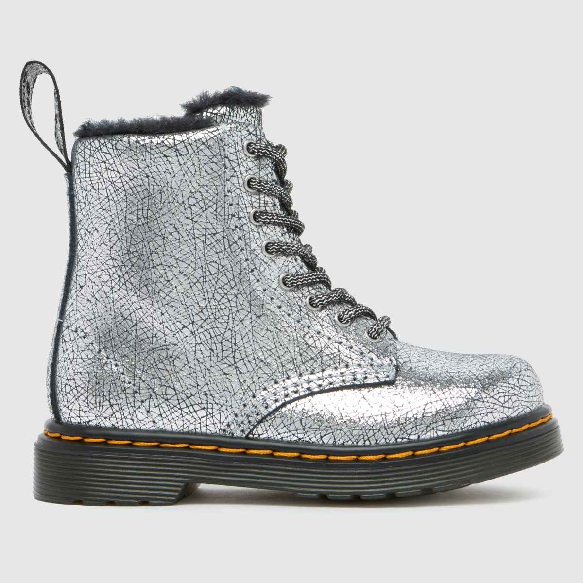 Click to view product details and reviews for Dr Martens Silver 1460 Serena Girls Toddler Boots. Click to view product details and reviews for Dr Martens Silver 1460 Serena Girls Toddler Boots.