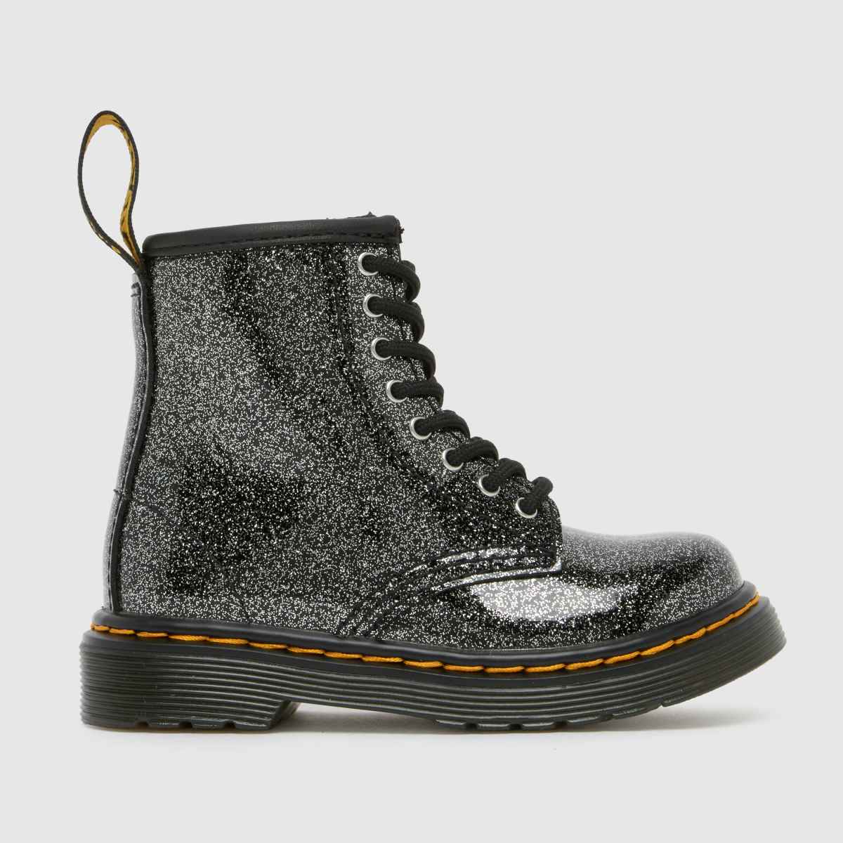 Dr. Martens Black & Silver 1460 Glitter Girls Toddler Boots