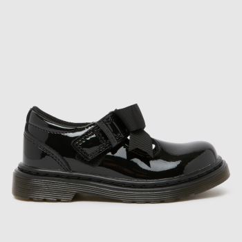 Dr Martens Black Polley II Bow Girls Toddler