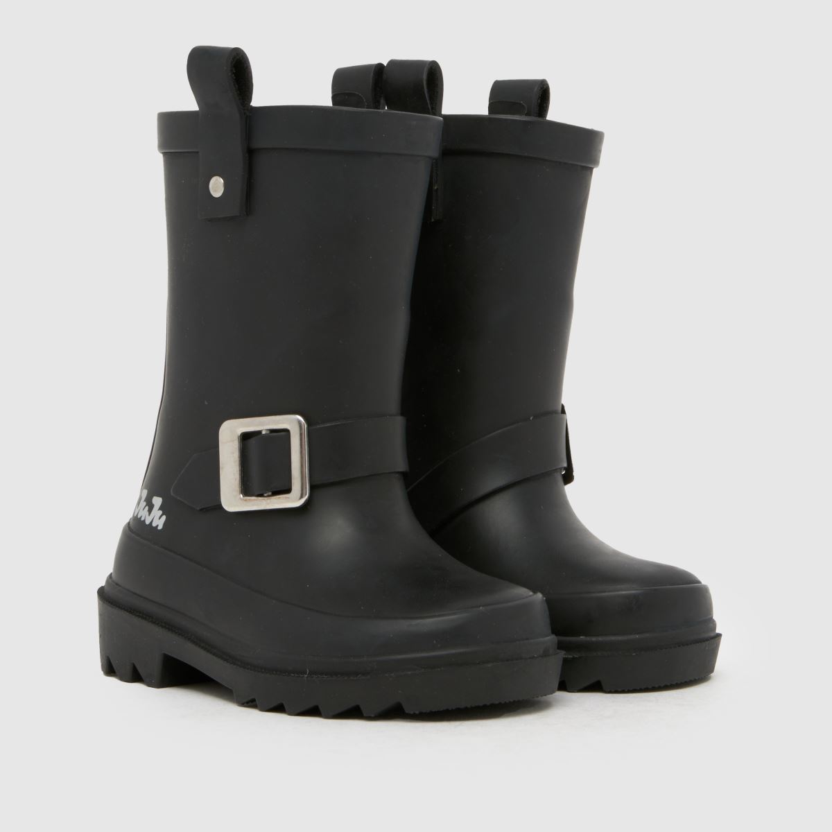 JUJU JELLIES Biker Wellie Girls Toddler in Black JUJU JELLIES Biker Wellie 1