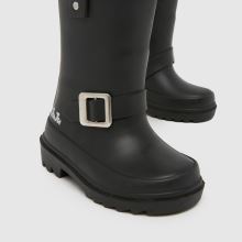 JUJU JELLIES Biker Wellie Girls Toddler in Black JUJU JELLIES Biker Wellie,3 of 4