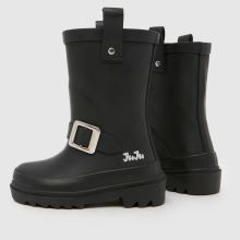 JUJU JELLIES Biker Wellie Girls Toddler in Black JUJU JELLIES Biker Wellie,4 of 4