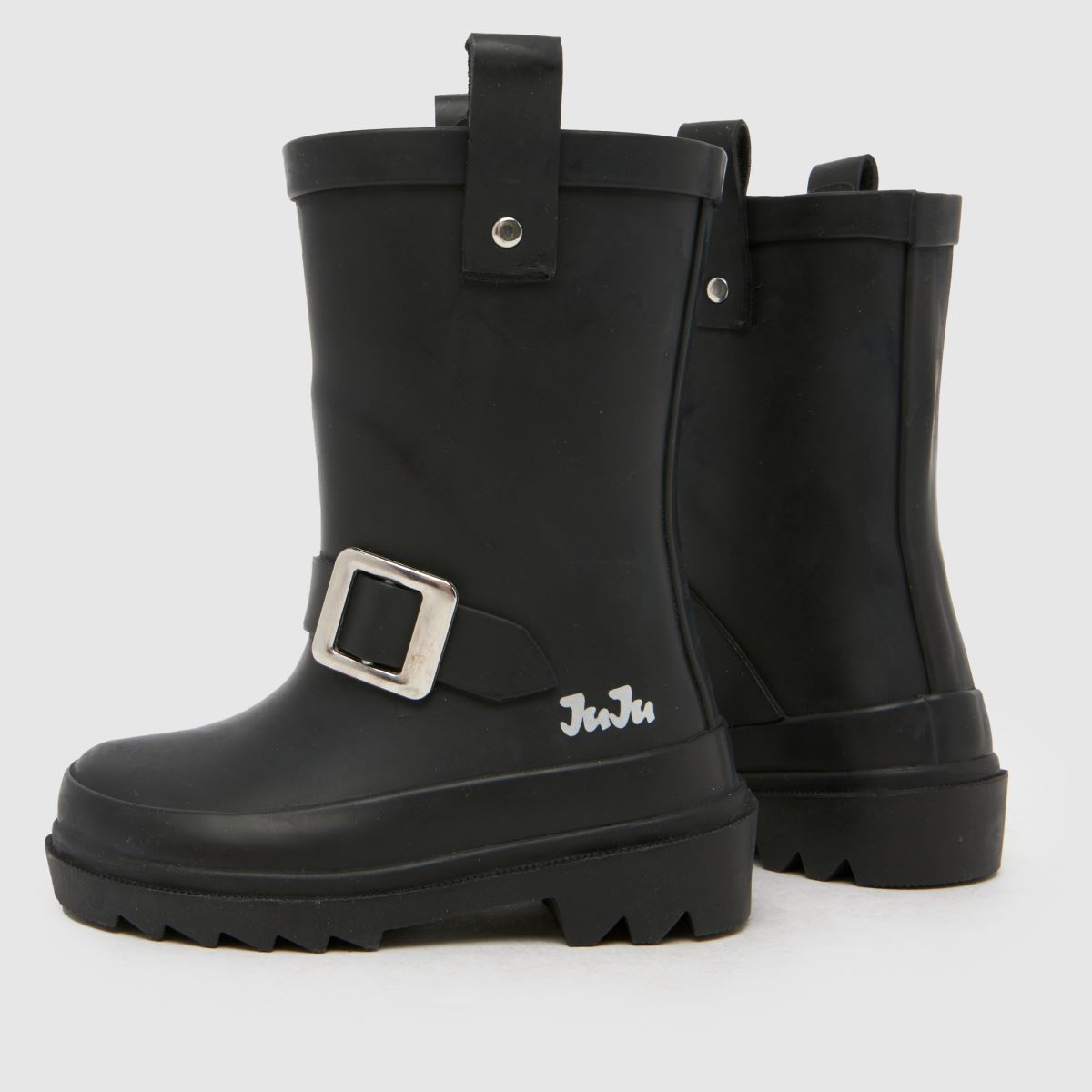 JUJU JELLIES Biker Wellie Girls Toddler in Black JUJU JELLIES Biker Wellie 7