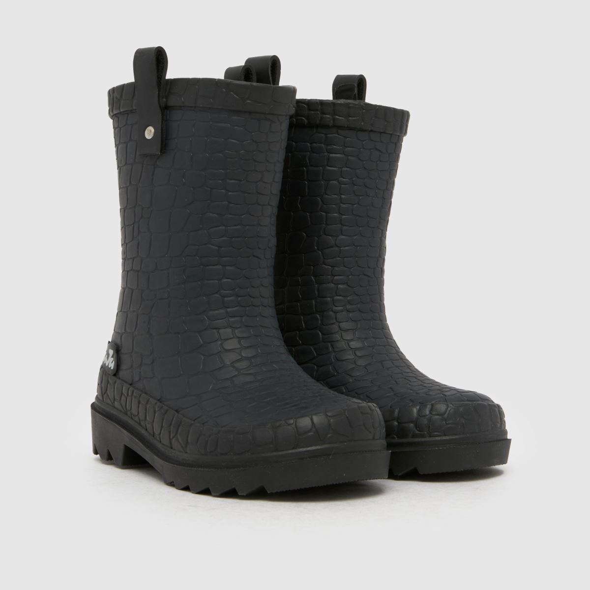 JUJU JELLIES Croc Wellie Girls Toddler in Black JUJU JELLIES Croc Wellie 1