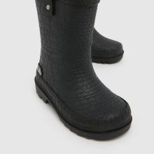 JUJU JELLIES Croc Wellie Girls Toddler in Black JUJU JELLIES Croc Wellie,3 of 4