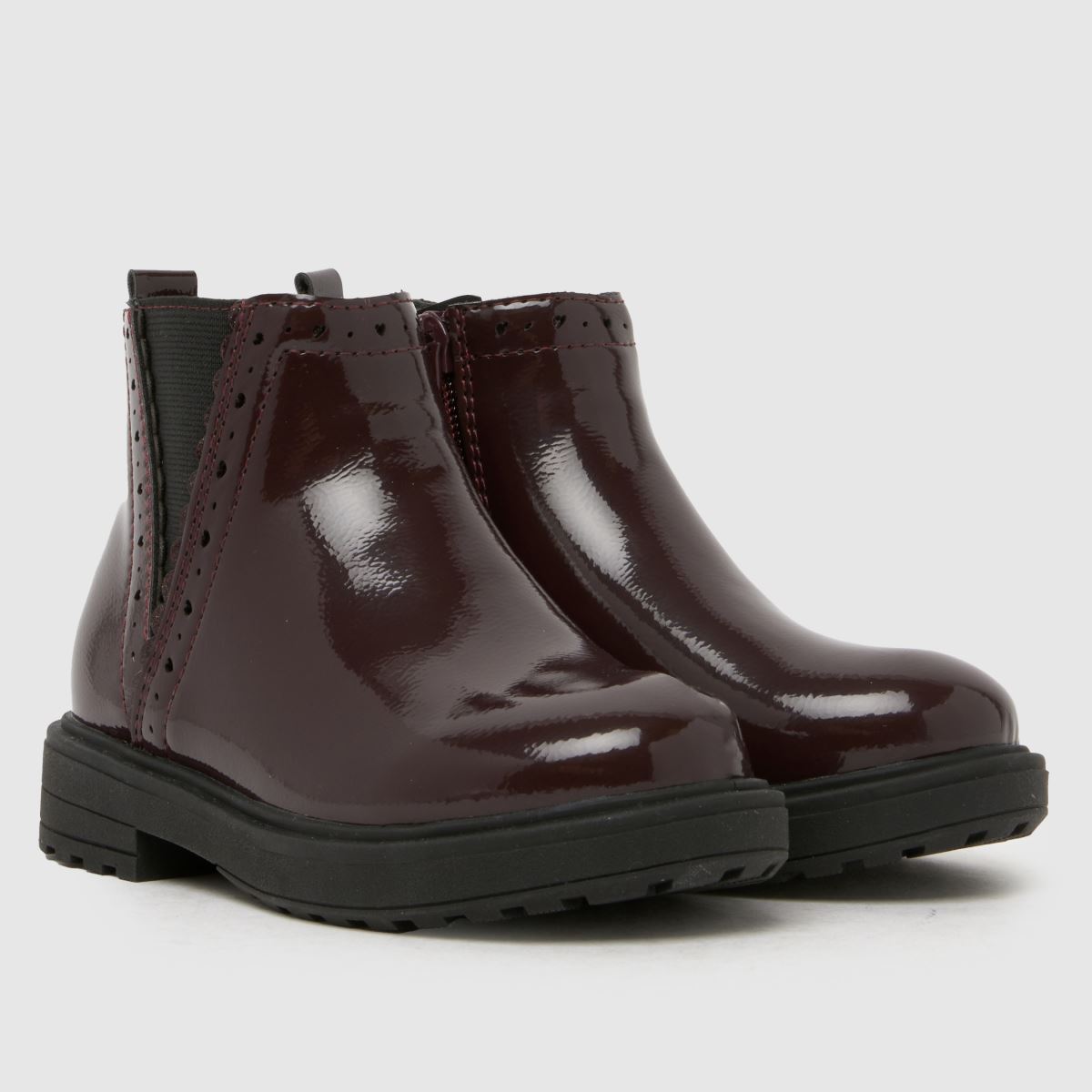 schuh Crystal Cheslea Girls Toddler in Burgundy schuh Crystal Cheslea 1