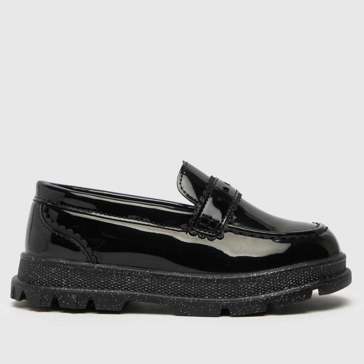 Girls Black schuh Light Patent Shoes 