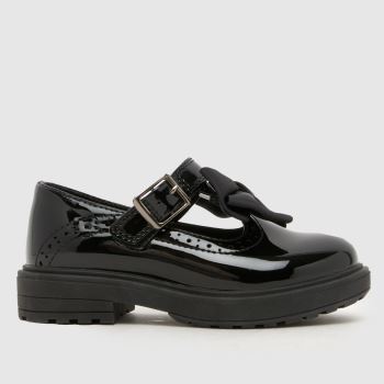 schuh Schwarz Loz Patent Bow T-bar Mädchen Kleinkind