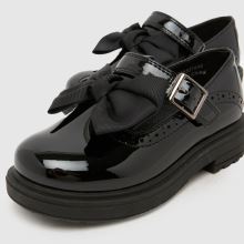 Kinder schuh Schwarz Loz Patent Bow T-bar Boots schuh Loz Patent Bow T-bar,3 von 4