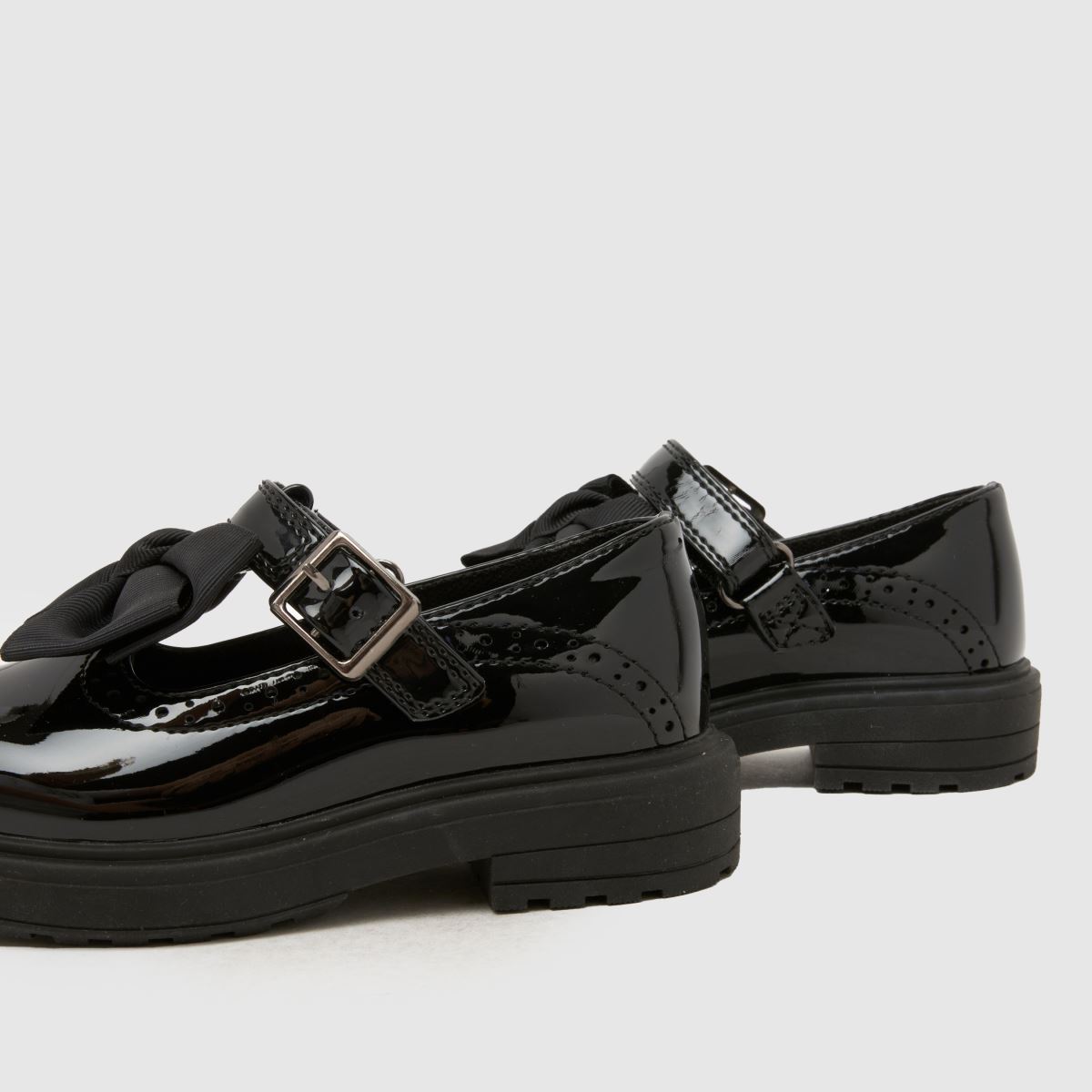 Kinder schuh Schwarz Loz Patent Bow T-bar Boots schuh Loz Patent Bow T-bar 7
