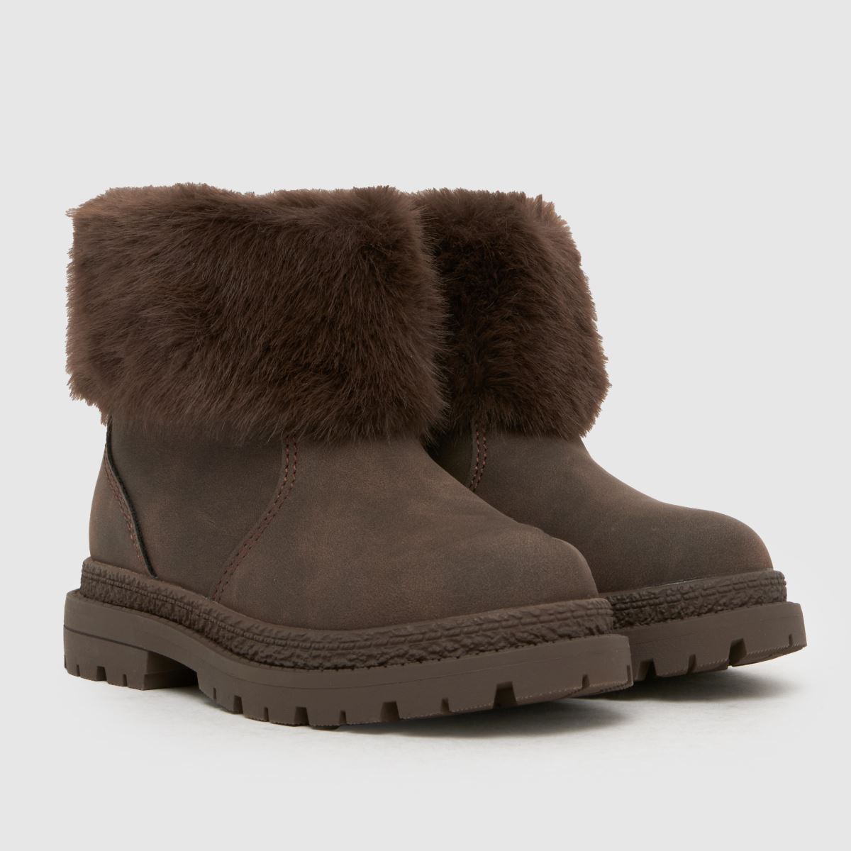 schuh Cranberry Fur Cuff Girls Toddler in Brown schuh Cranberry Fur Cuff 1
