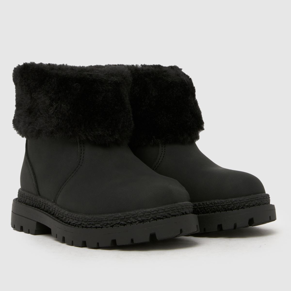 schuh Cranberry Fur Cuff Girls Toddler in Black schuh Cranberry Fur Cuff 1