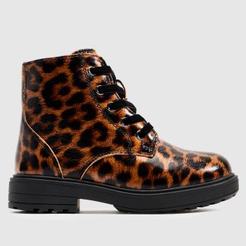 schuh Beige & Brown Cuddle Lace Up Boot Girls Toddler