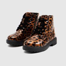 schuh Cuddle Lace Up Boot Girls Toddler in Beige & Brown schuh Cuddle Lace Up Boot,3 of 4