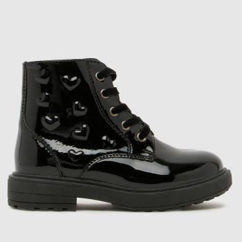 schuh Black Cuddle Heart Girls Toddler