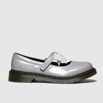 dr martens silver maccy ii glitter shoes junior dr martens silver maccy ii glitter shoes junior