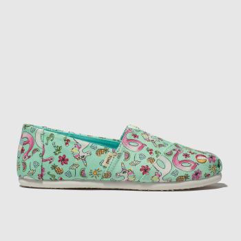 toms light green classic shoes junior toms light green classic shoes junior