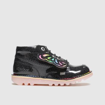 kickers black & silver kick hi faeries boots junior kickers black & silver kick hi faeries boots junior