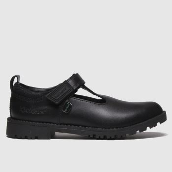 Kickers black lachly t bar shoes junior Kickers black lachly t bar shoes junior
