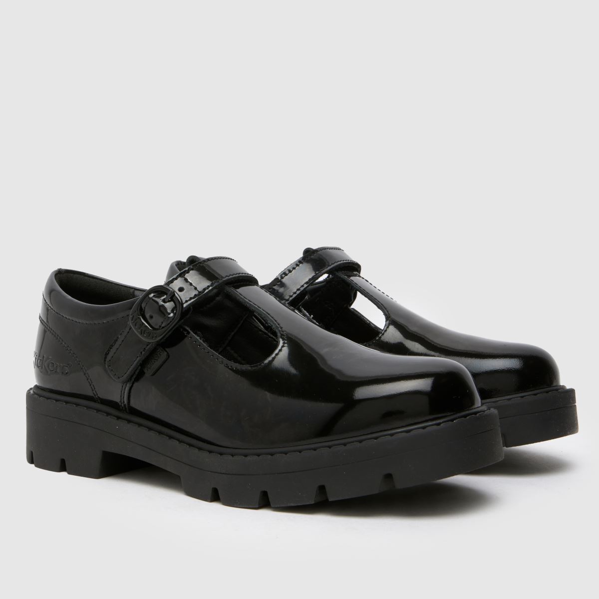 Kickers Kori T Bar Girls Junior in Black Kickers Kori T Bar 1