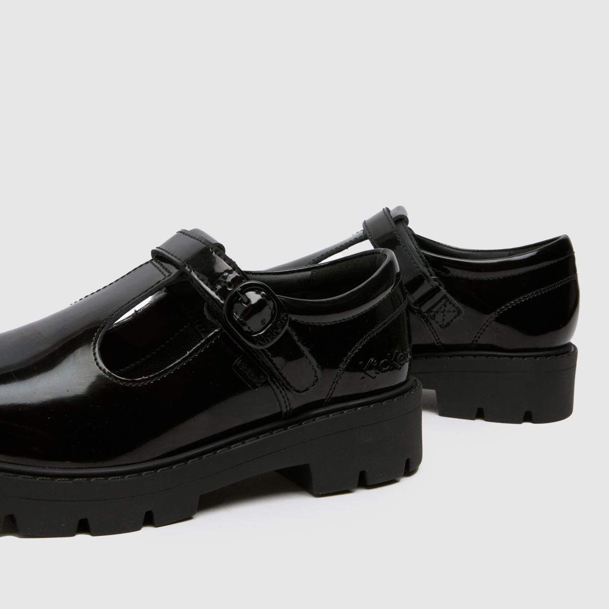 Kickers Kori T Bar Girls Junior in Black Kickers Kori T Bar 7