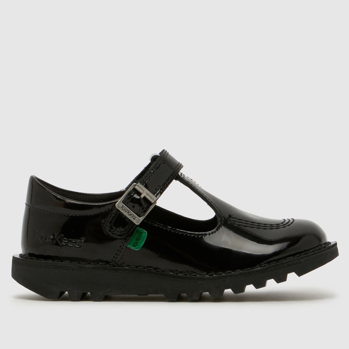 Kickers Black Kick T-Bar Girls Junior Shoes