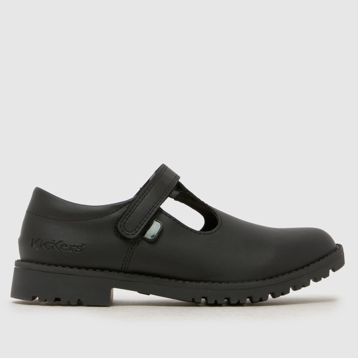 Kickers Black Kick Lachly T Bar Girls Junior Shoes
