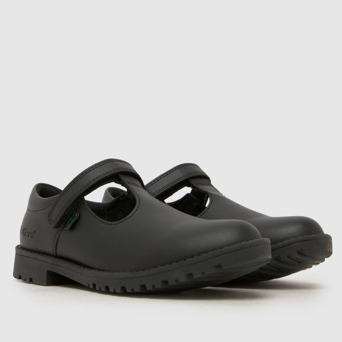Kickers Kick Lachly T Bar Girls Junior in Black Kickers Kick Lachly T Bar 1