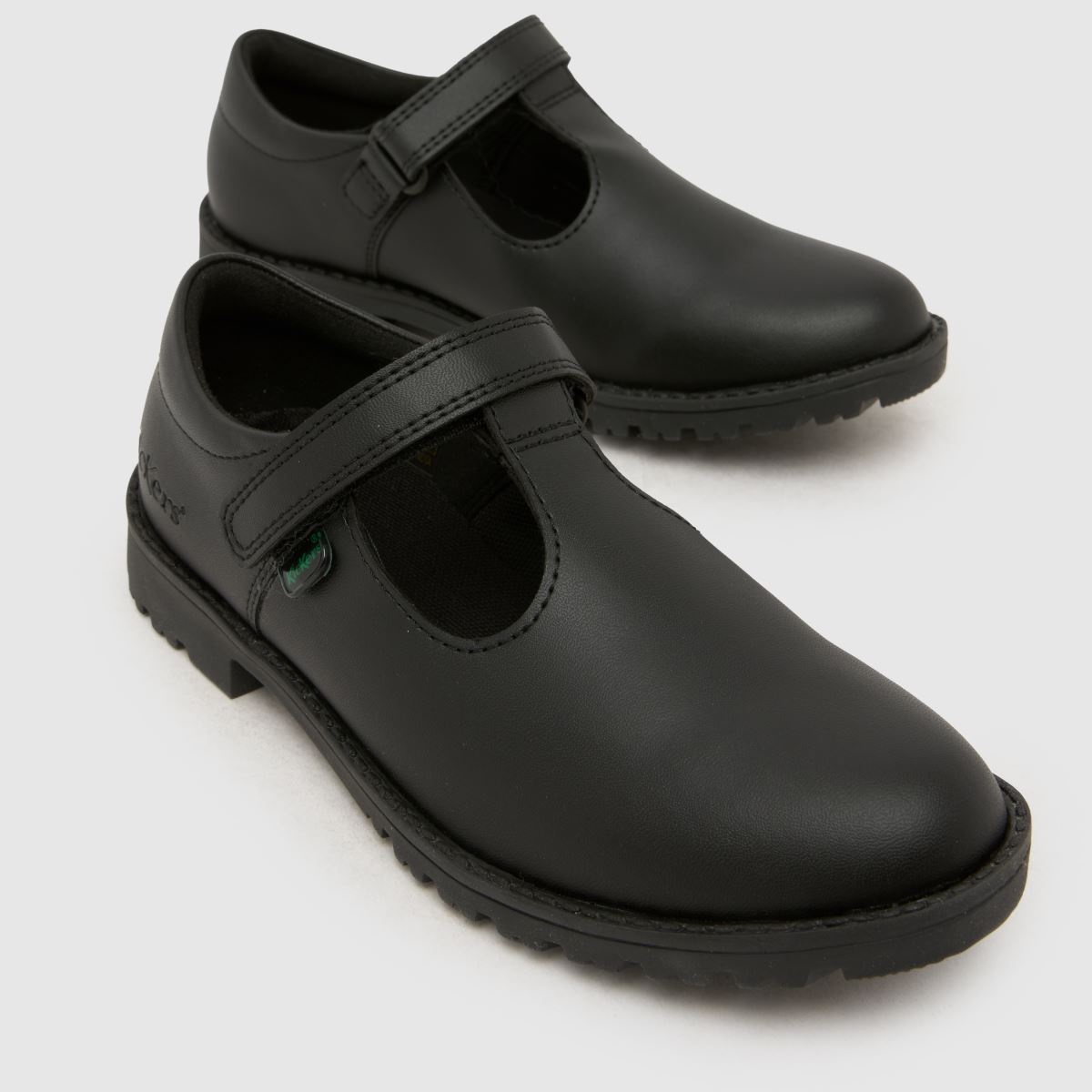 Kickers Kick Lachly T Bar Girls Junior in Black Kickers Kick Lachly T Bar 4