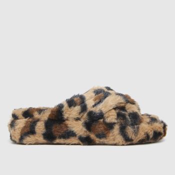 schuh brown & black honest slippers junior schuh brown & black honest slippers junior
