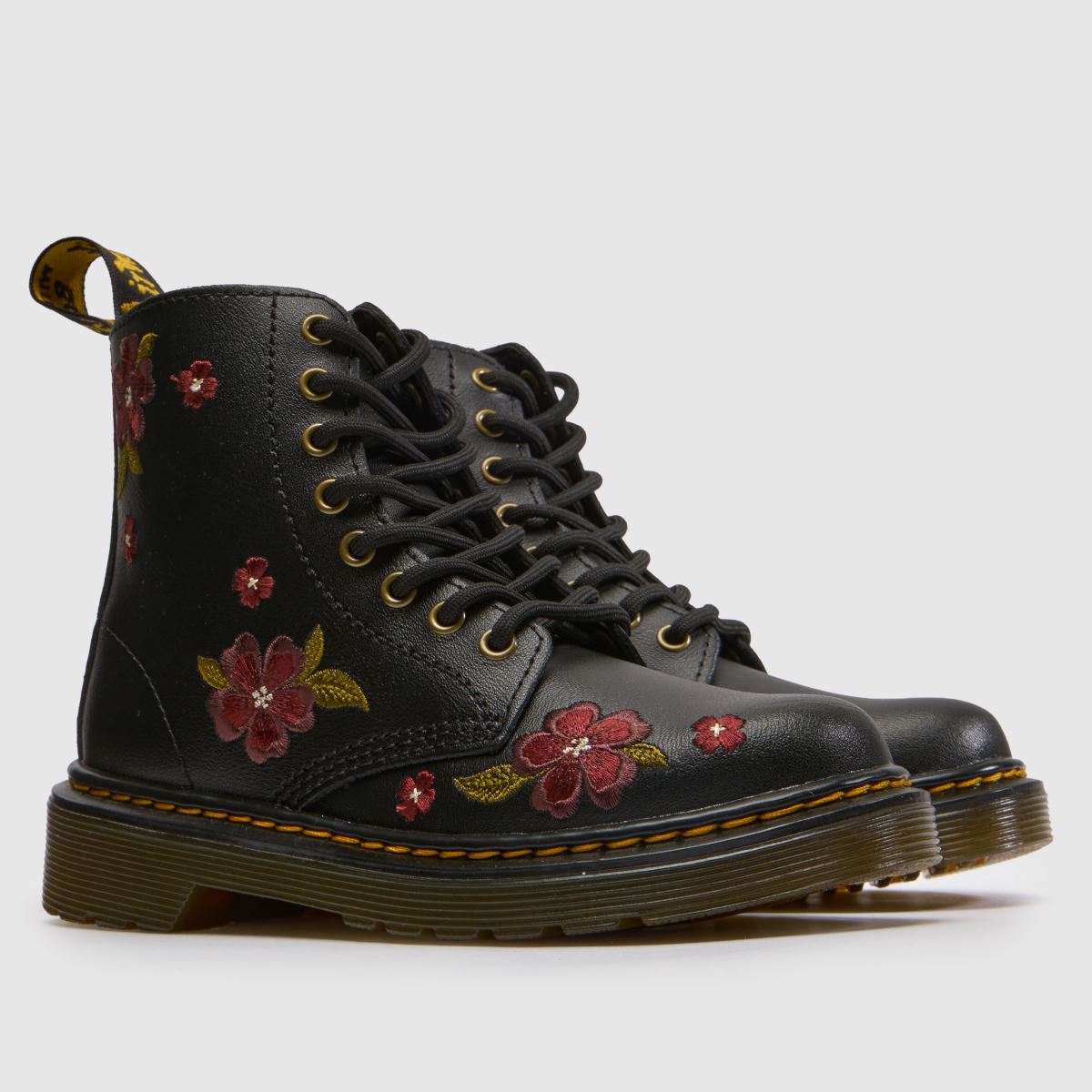 Dr Martens 1460 Girls Junior in Black & Red Dr Martens 1460 1