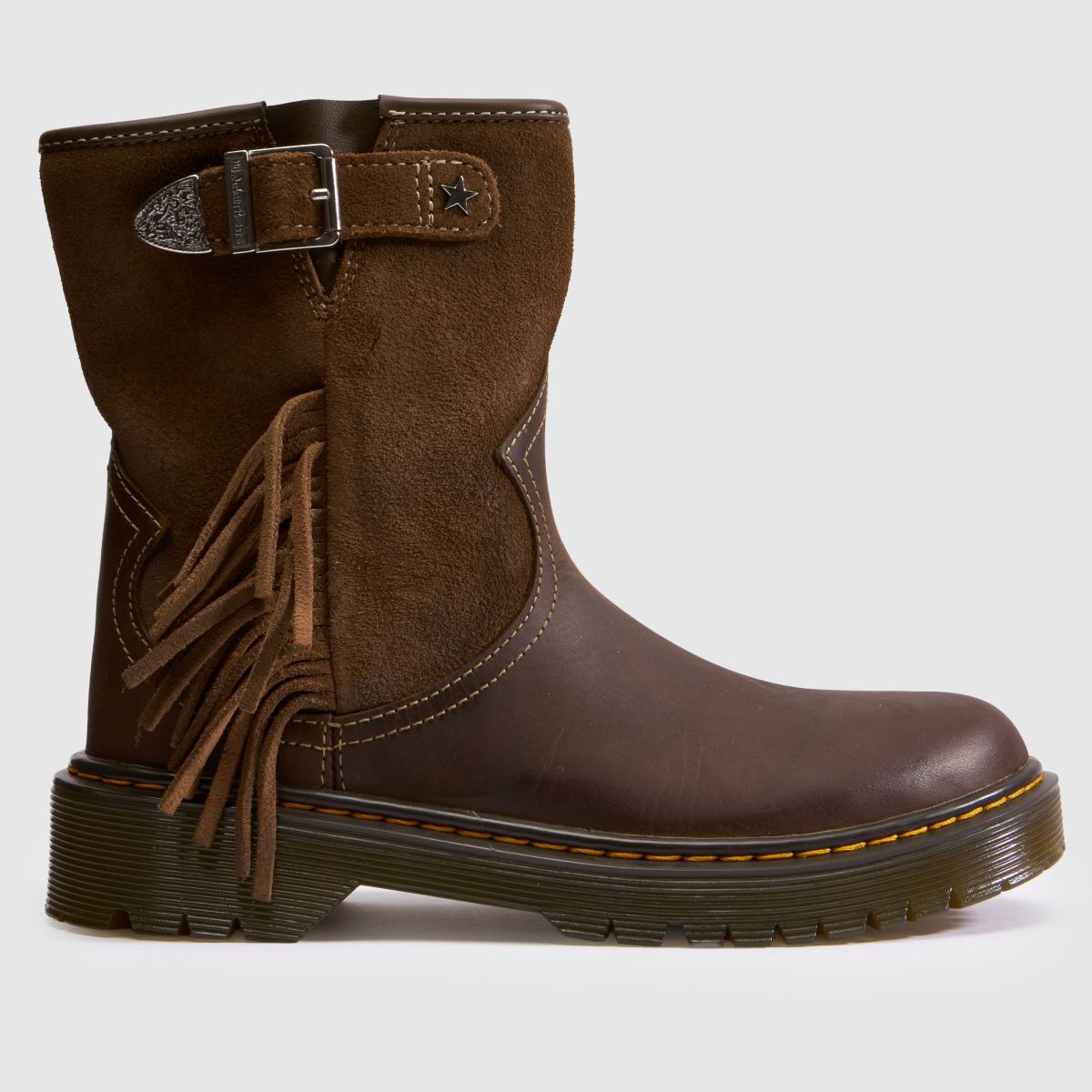 Dr. Martens Brown Genaya Rodeo Girls Junior Boots