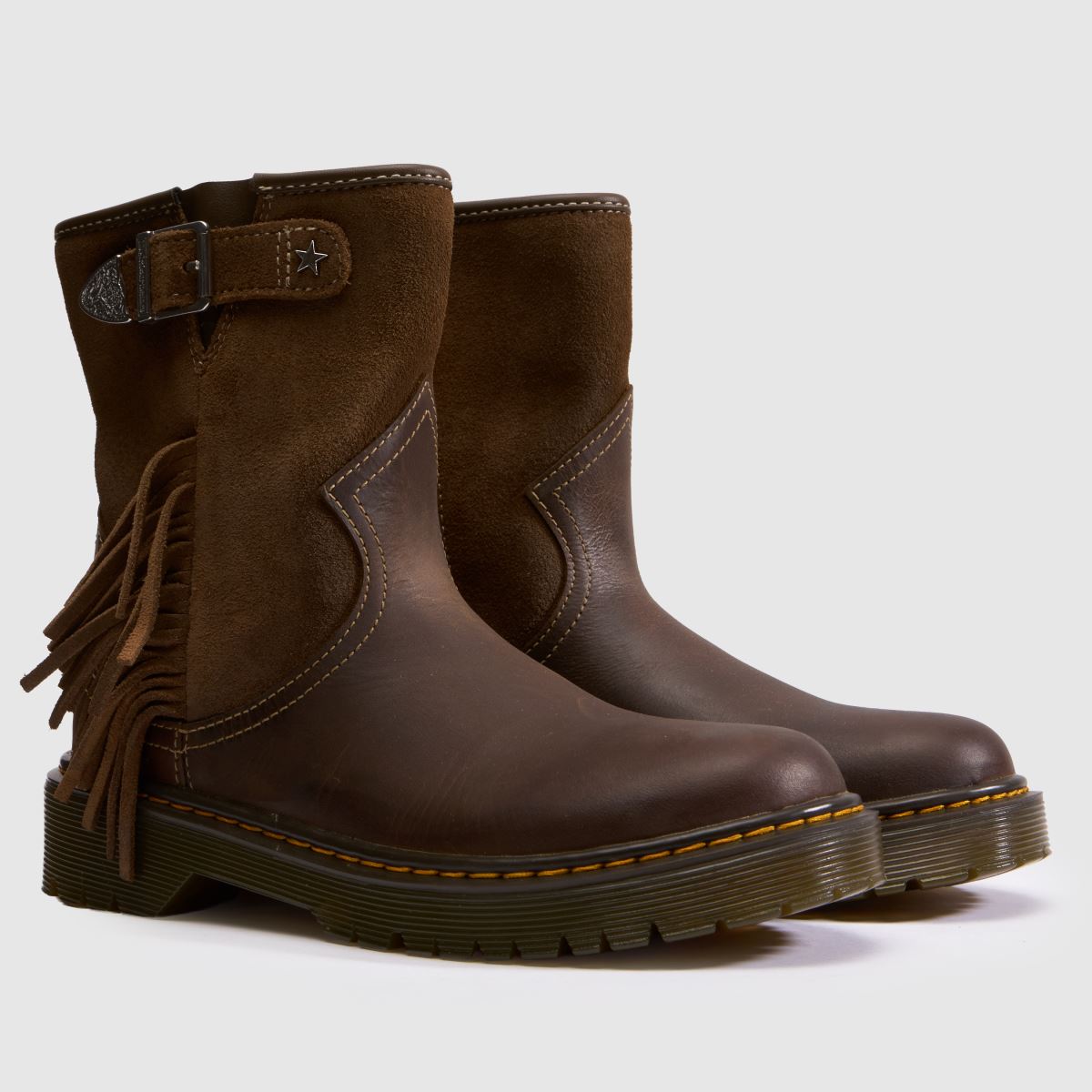 Dr Martens Genaya Rodeo Girls Junior in Brown Dr Martens Genaya Rodeo 1