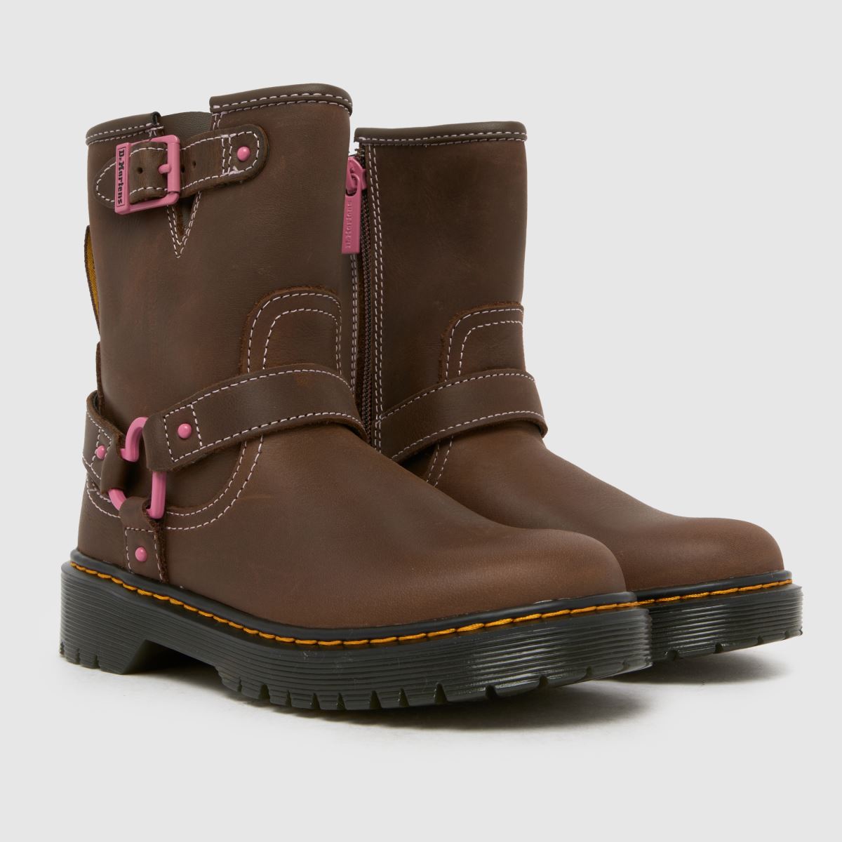 Dr Martens Genaya Girls Junior in Dark Brown Dr Martens Genaya 1